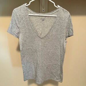 Merona Gray Fitted Short Sleeve T-Shirt